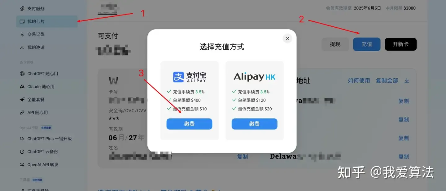 野卡 充值页面