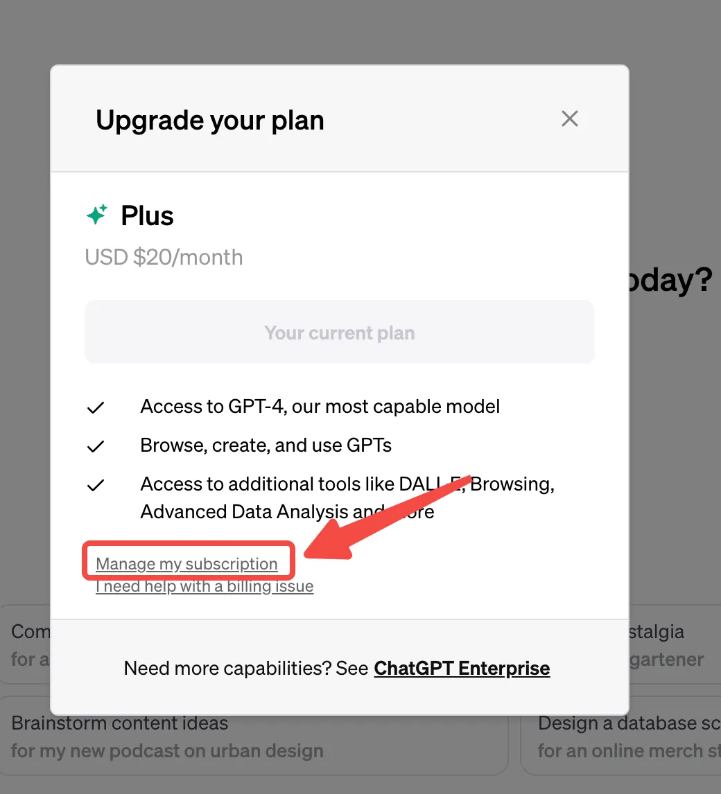 Manage my subscription