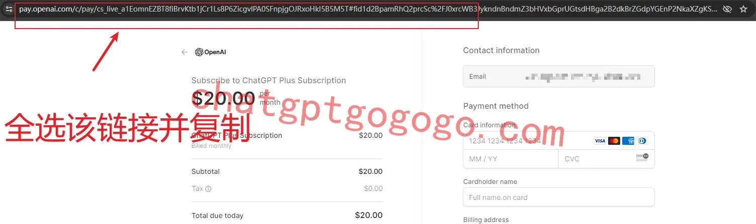ChatGPT Plus 支付链接