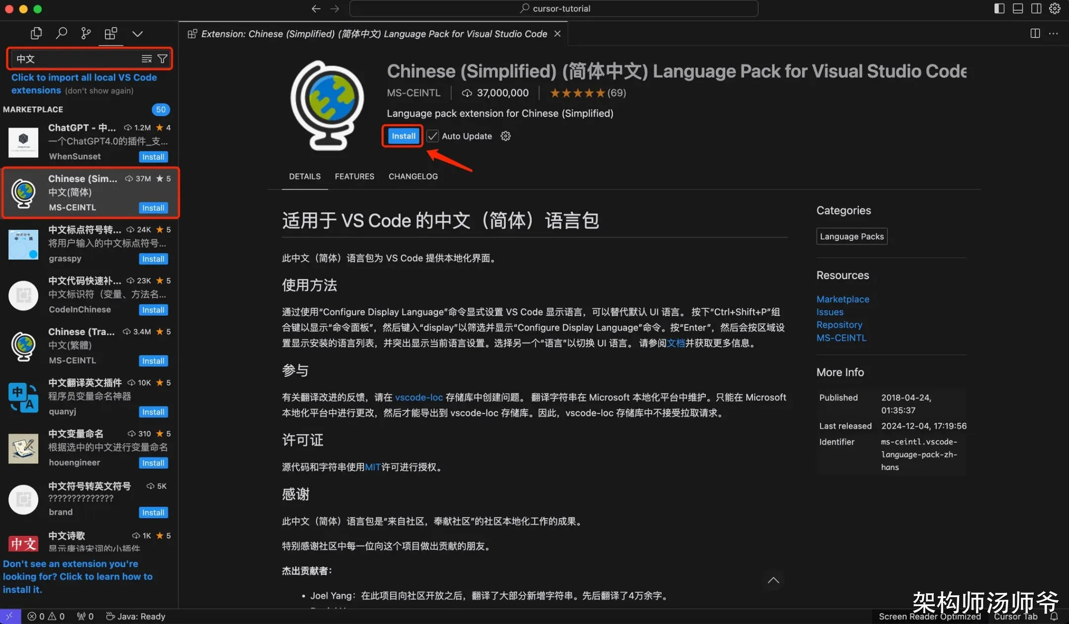 配置中文插件