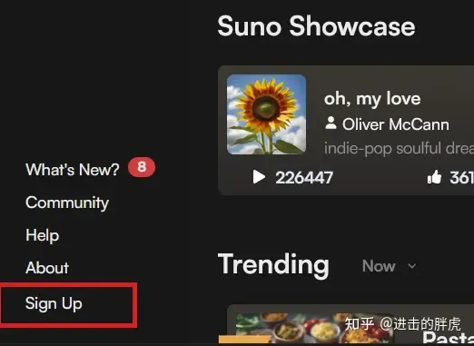 Suno 登录界面