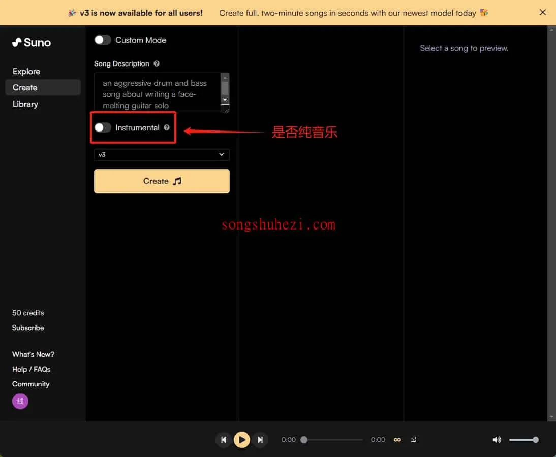 纯音乐选项