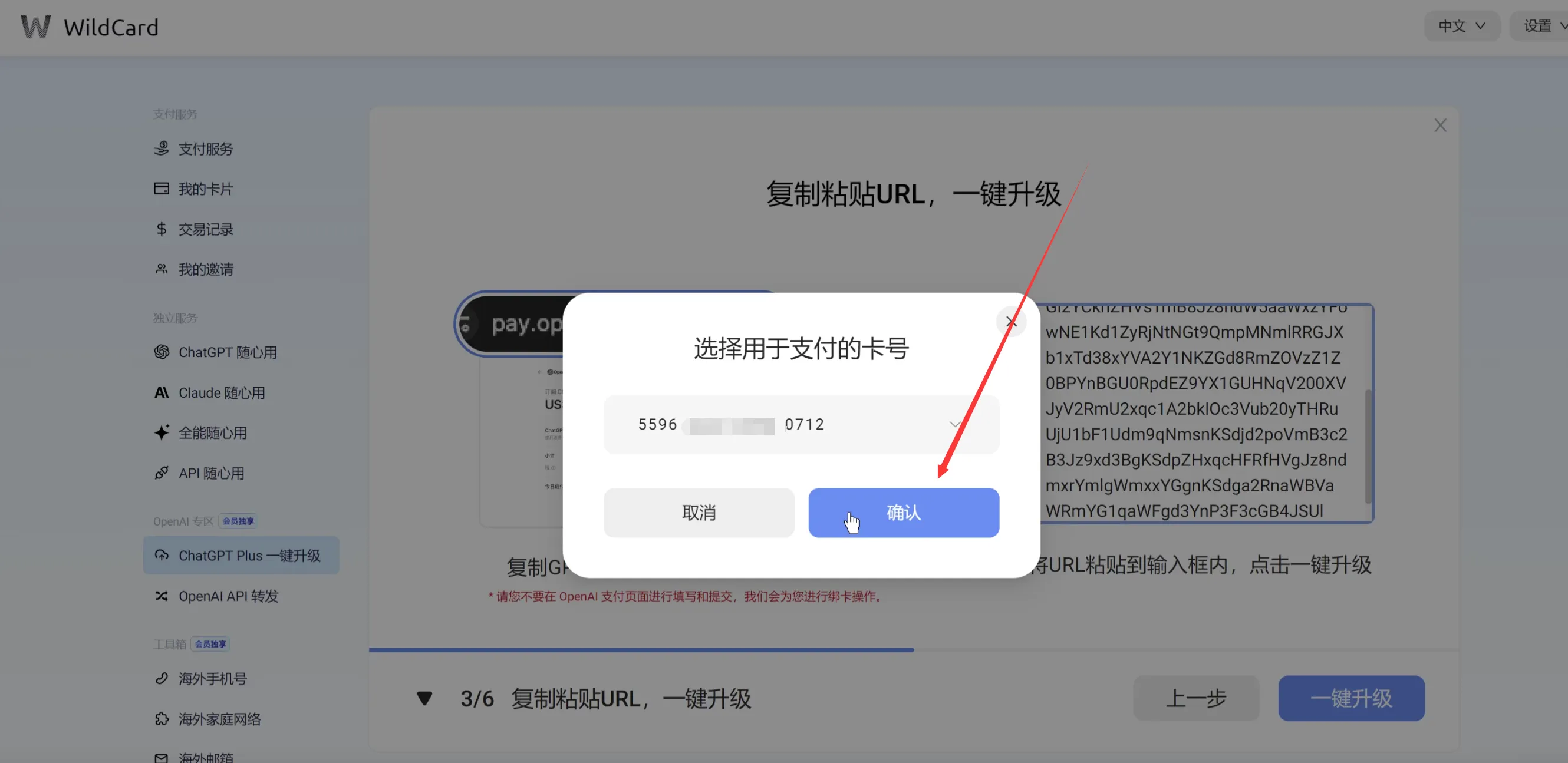 确认支付