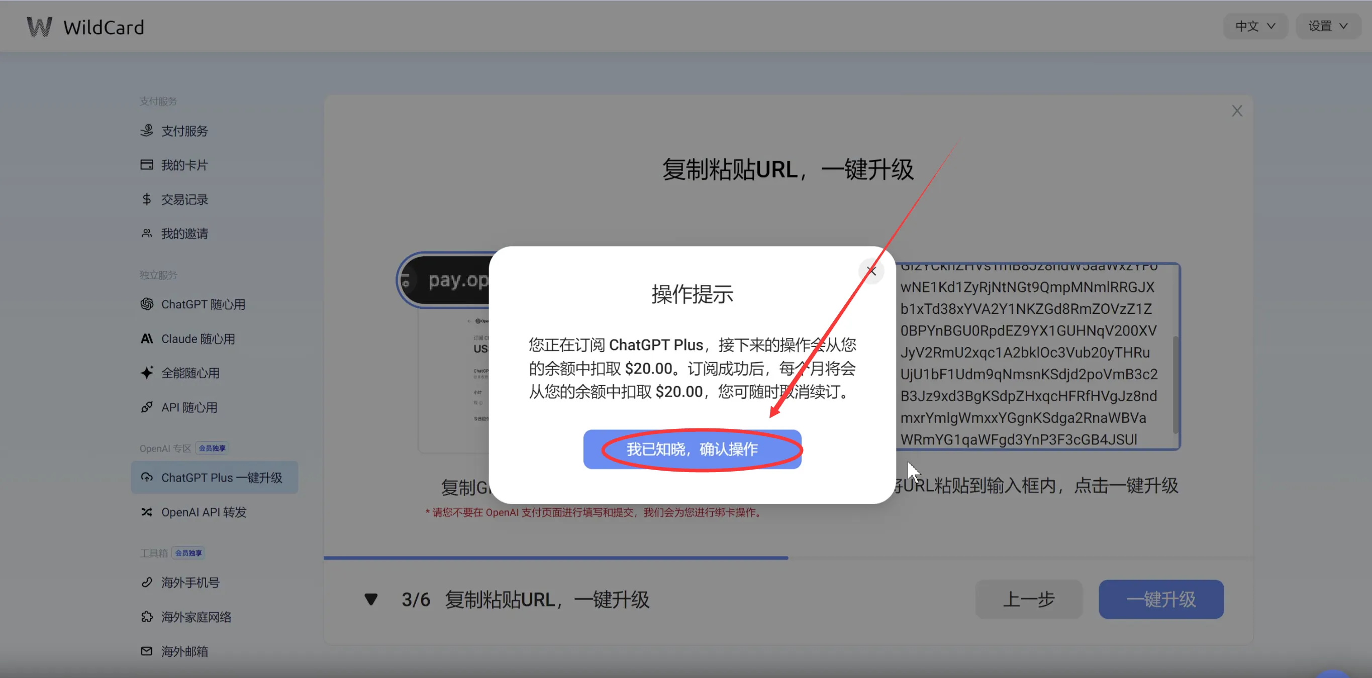 一键升级确认