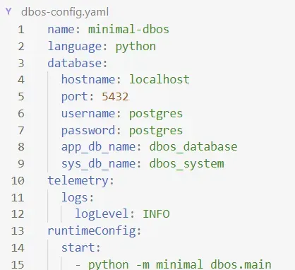 dbos-config.yaml 截图