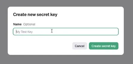 API Key 创建成功