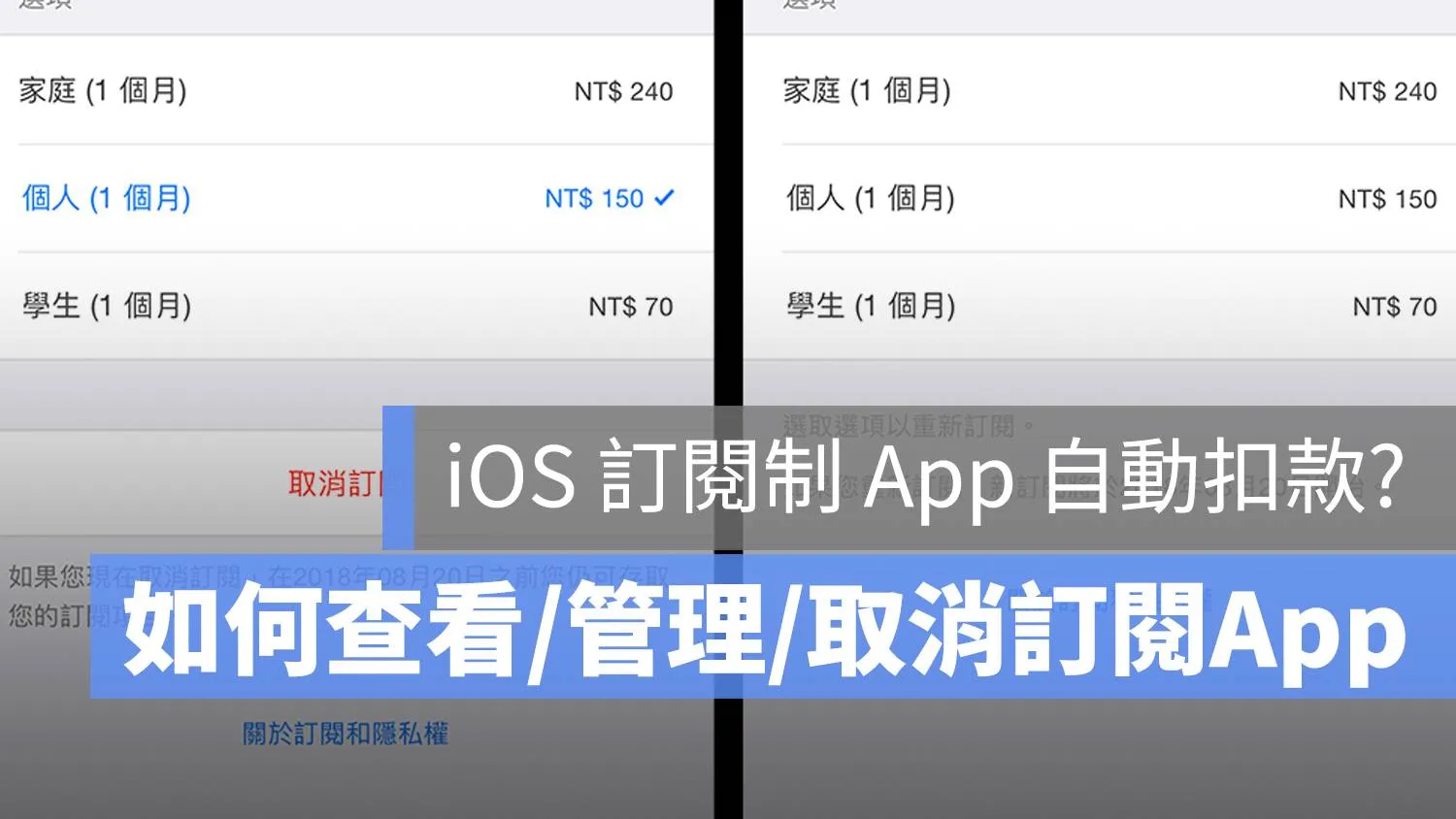 iPhone 如何取消订阅 App 扣款？避免 iOS 自动续订教程