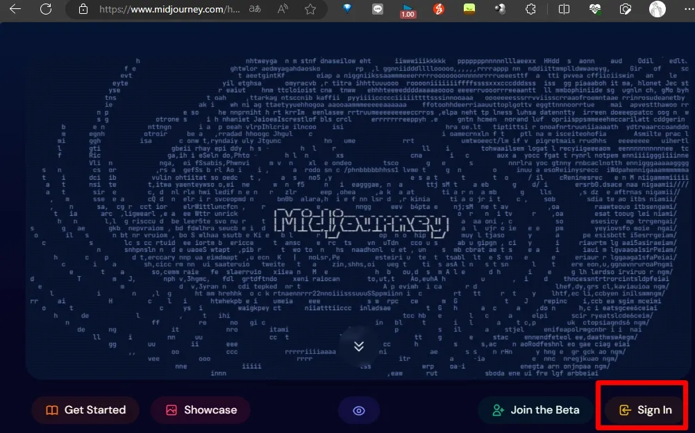 Midjourney 登录页面